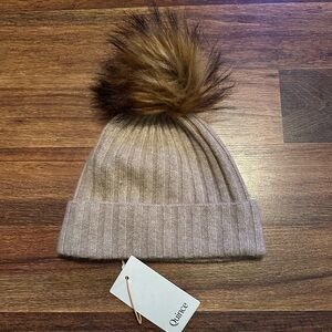 Mongolian Cashmere Pom Pom Beanie